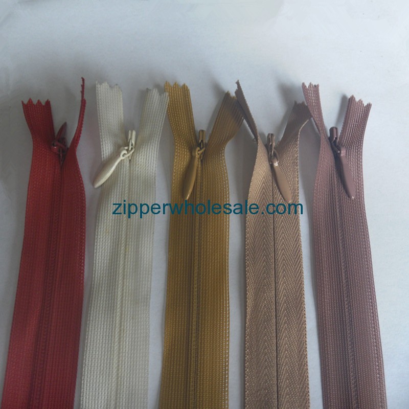 brown invisible zippers in bulk