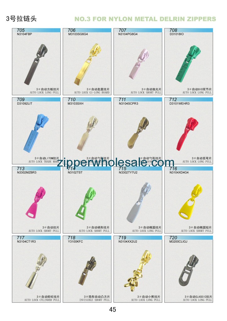 ykk zipper slider parts wholesale