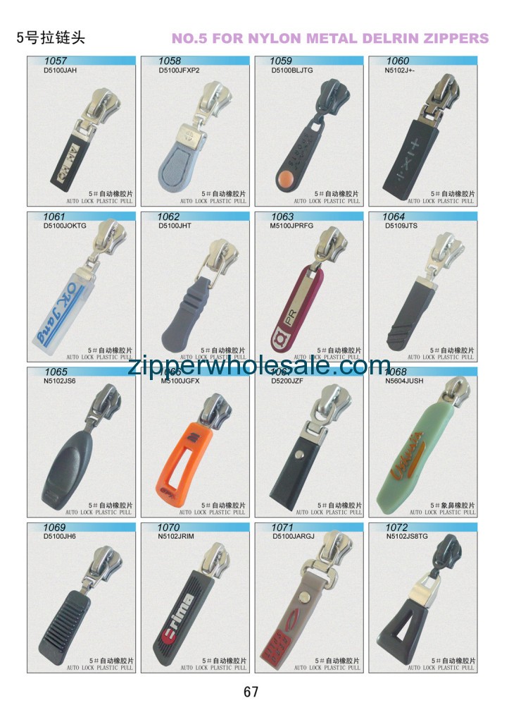 types of zipper sliders for sale