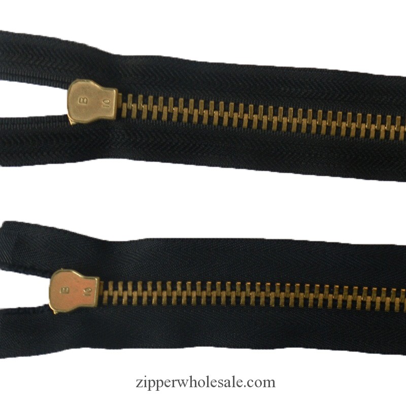zippers by the yard brass metal