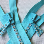 decorative rhinestone zippers for garment and handbag