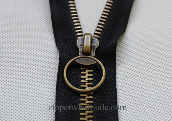 antique brass metal zippers wholesale
