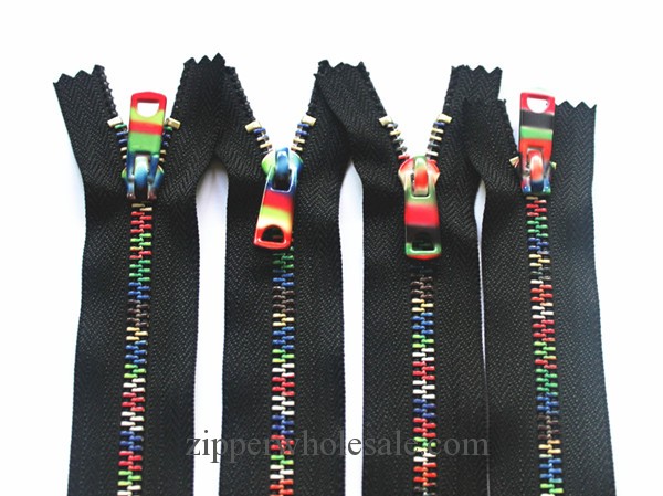 new fashion colorful teeth metal zippers
