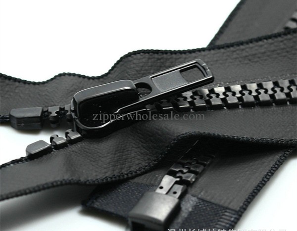 open end matte finish plastic waterproof zippers