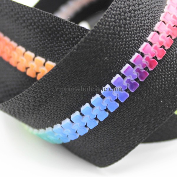 colorful teeth resin zippers for sale