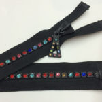 #8 rhinestone zippers with multi color stones