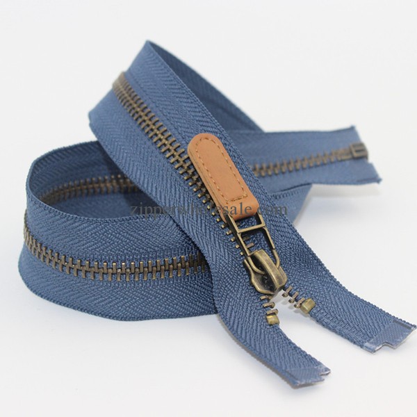 metal zippers with leather pulls wholesale