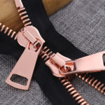 two way rose gold metal zippers wholesale