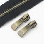 YaHoGa #5 Antique Brass Metallic Nylon Coil Zippers By The Yard