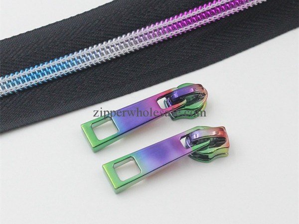 #5 Rainbow Nylon Coil Zippers By The Yard Bulk