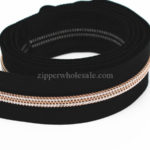YaHoGa Metalic Rose Gold Metallic Rose Golden Nylon Coil Zippers